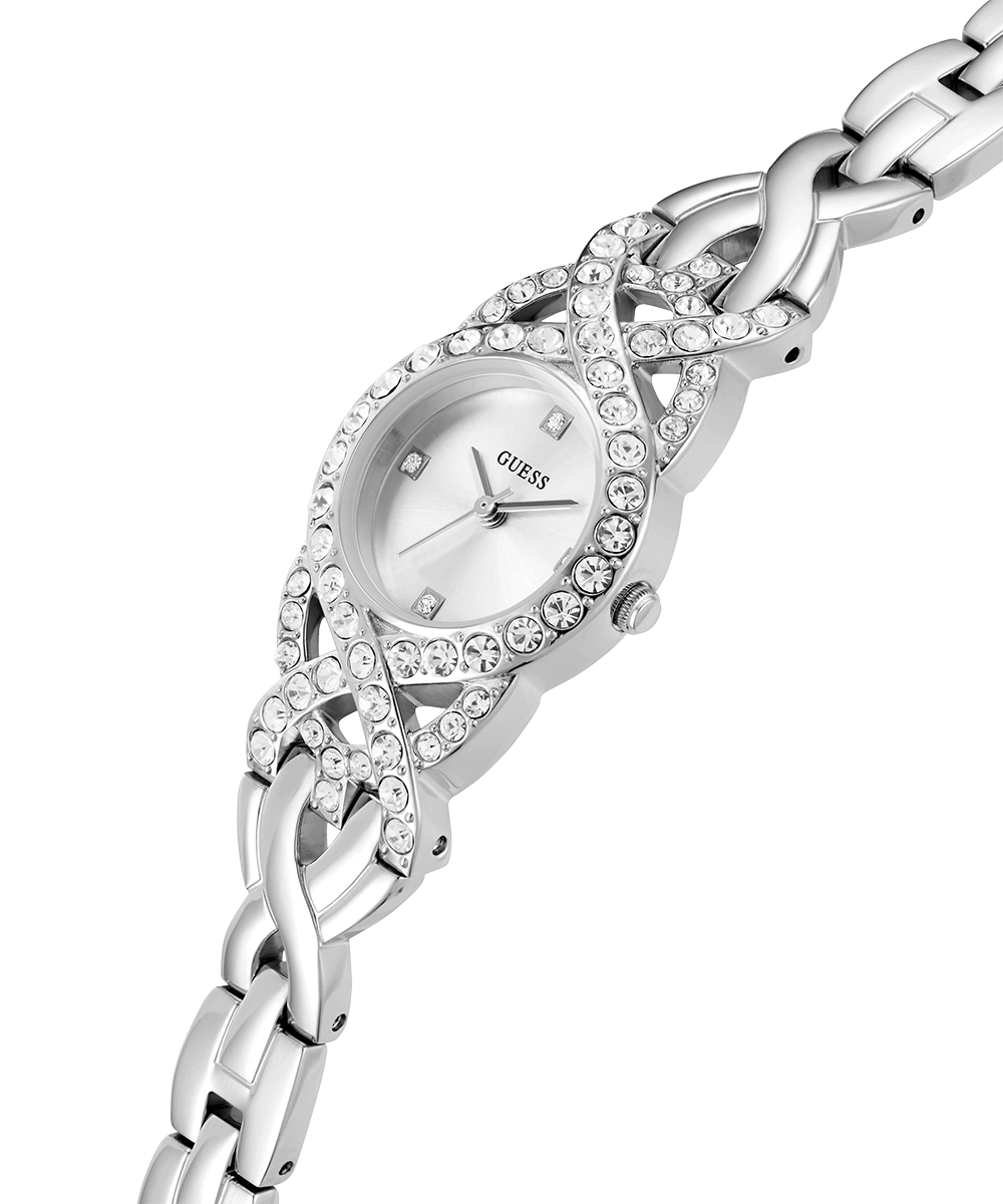 GUESS Ladies Silver Tone Analog Watch