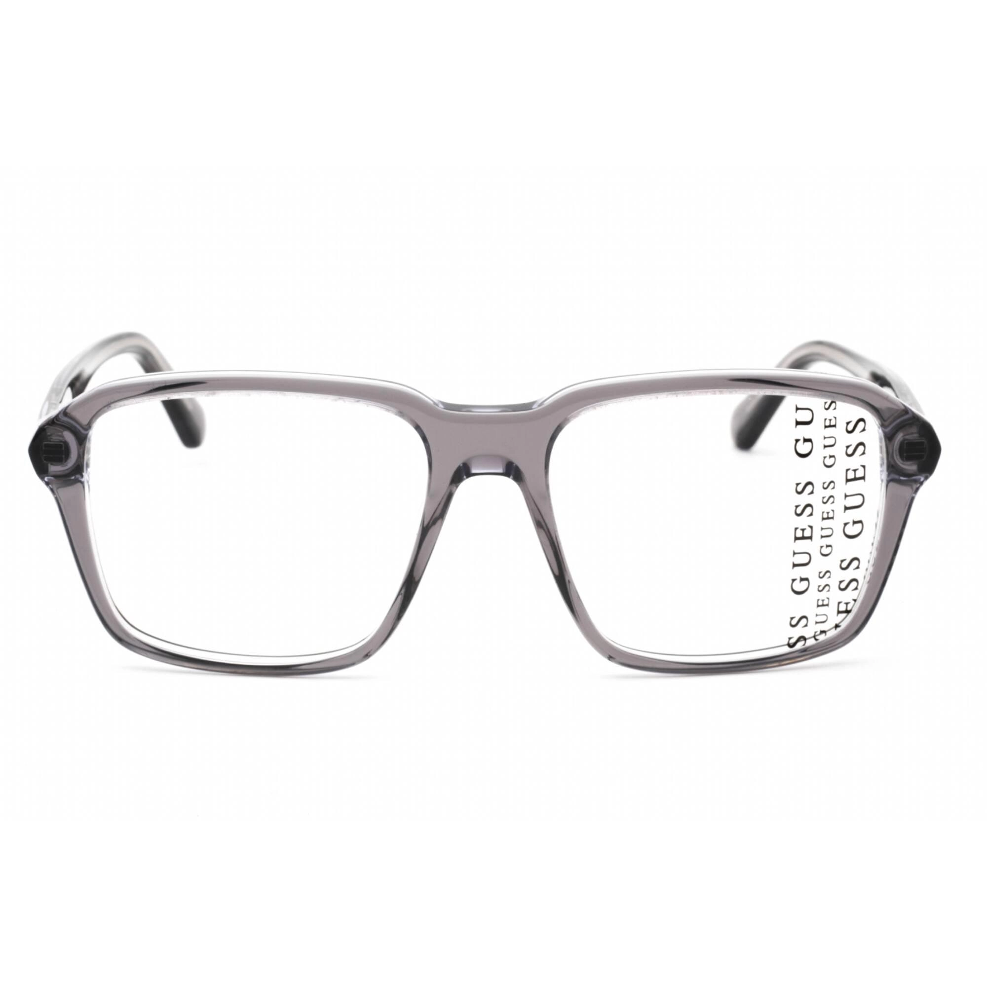 Guess Men's Eyeglasses - Full Rim Fixed Nose Pads Grey Plastic Frame | GU50073 020