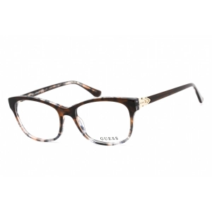 Guess Women's Eyeglasses - Full Rim Cat Eye Havana/Clear Plastic Frame | GU2696 056