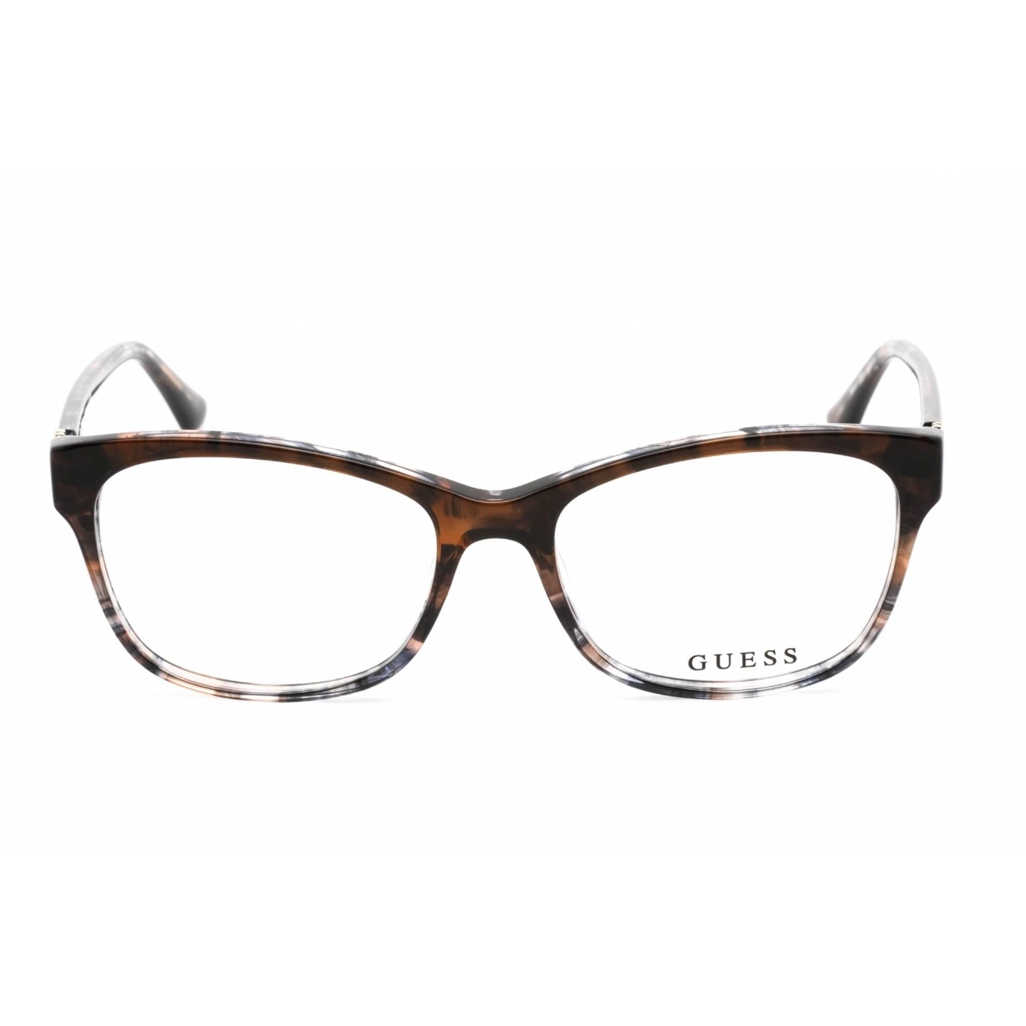 Guess Women's Eyeglasses - Full Rim Cat Eye Havana/Clear Plastic Frame | GU2696 056