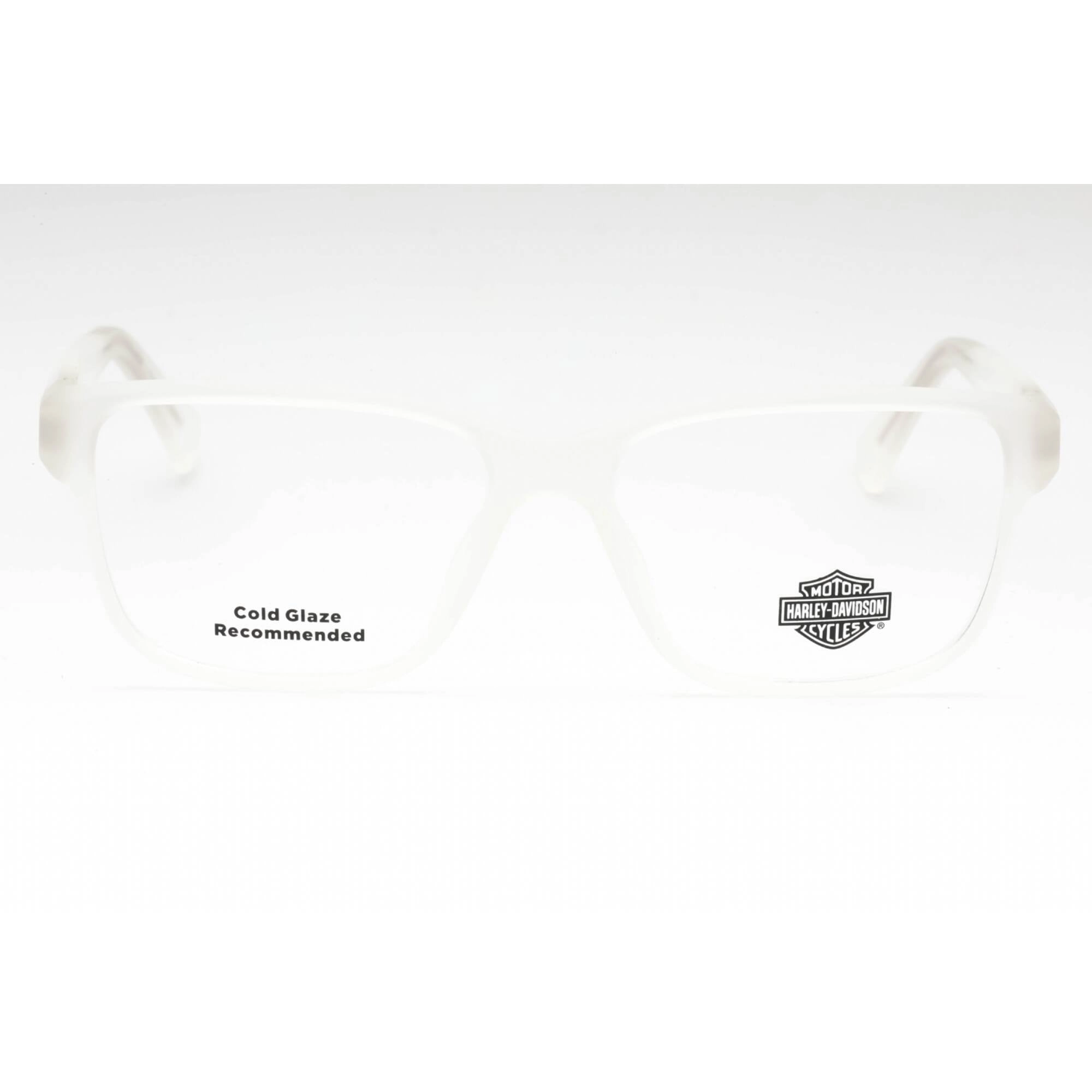 Harley Davidson Men's Eyeglasses - Crystal Plastic Rectangular Frame | HD0981 026