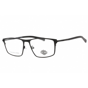 Harley Davidson Men's Eyeglasses - Matte Black Metal Rectangular Frame | HD0978 002