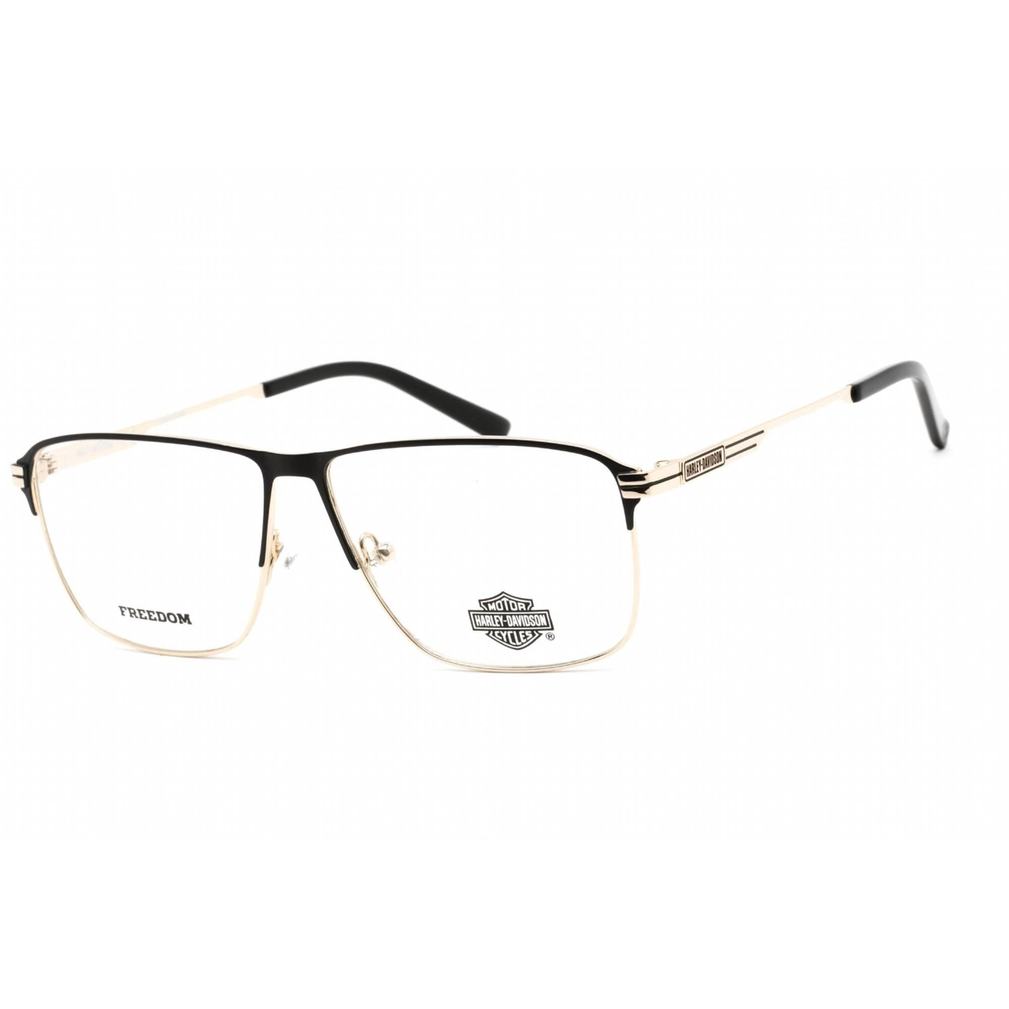 Harley Davidson Unisex Eyeglasses - Pale Gold Metal Square Shape Frame | HD9017 032