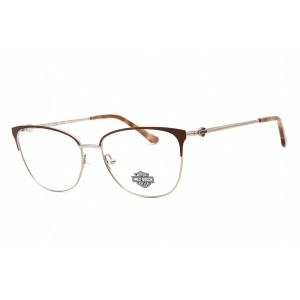 Harley Davidson Women's Eyeglasses - Dark Brown/Other Metal Cat Eye Frame | HD0569 050