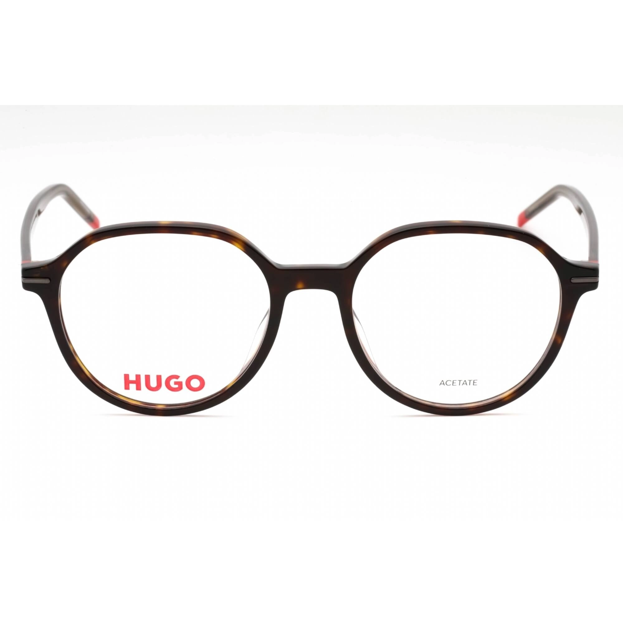 Hugo Men's Eyeglasses - Havana Plastic Round Shape Full Rim Frame | HG 1170 0086 00