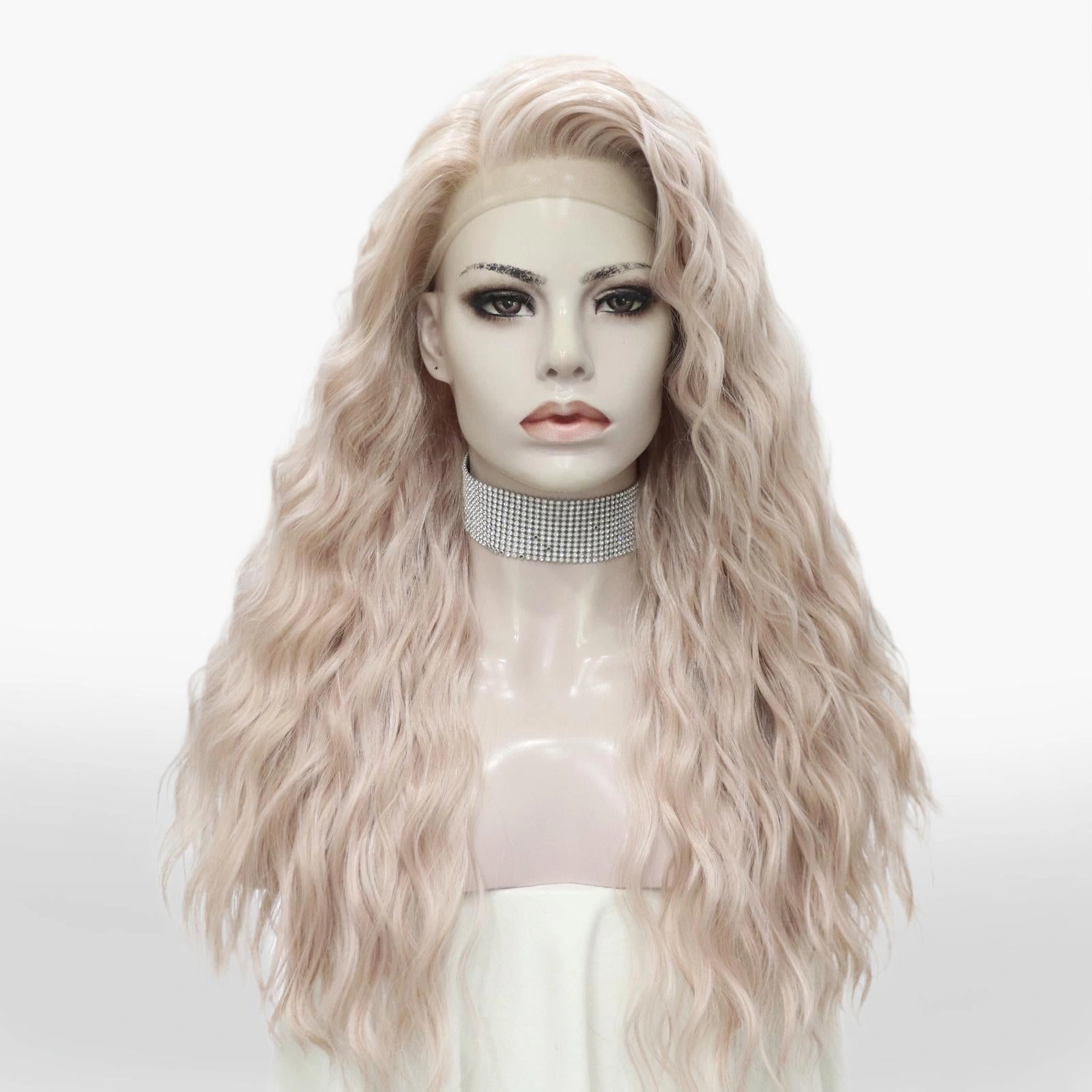 IMstyle Judi 13*4 Ash pink water wave free parting lace front wig-NH17t0-LS08(13×4)
