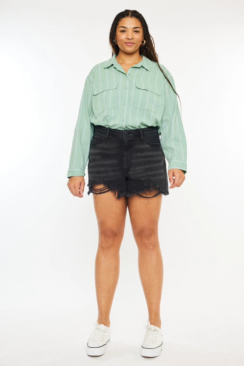 Isabelle Ultra High Rise Mom Shorts (Plus Size)