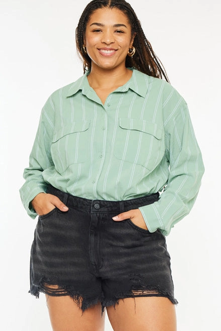 Isabelle Ultra High Rise Mom Shorts (Plus Size)