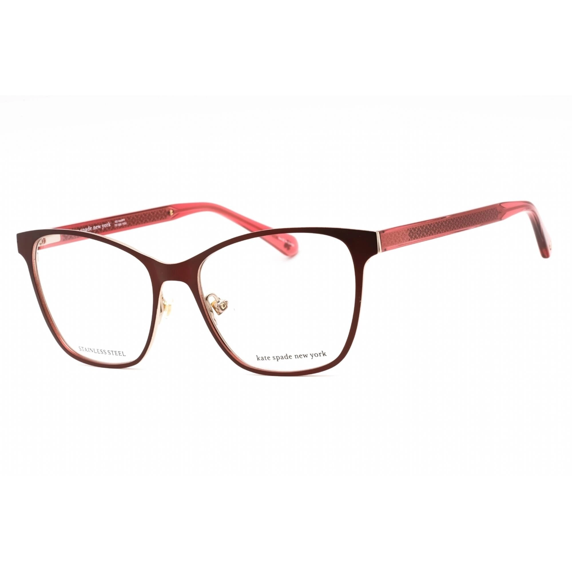 Kate Spade Men's Eyeglasses - Red Metal Cat Eye Frame Clear Demo Lens | Seline C9A