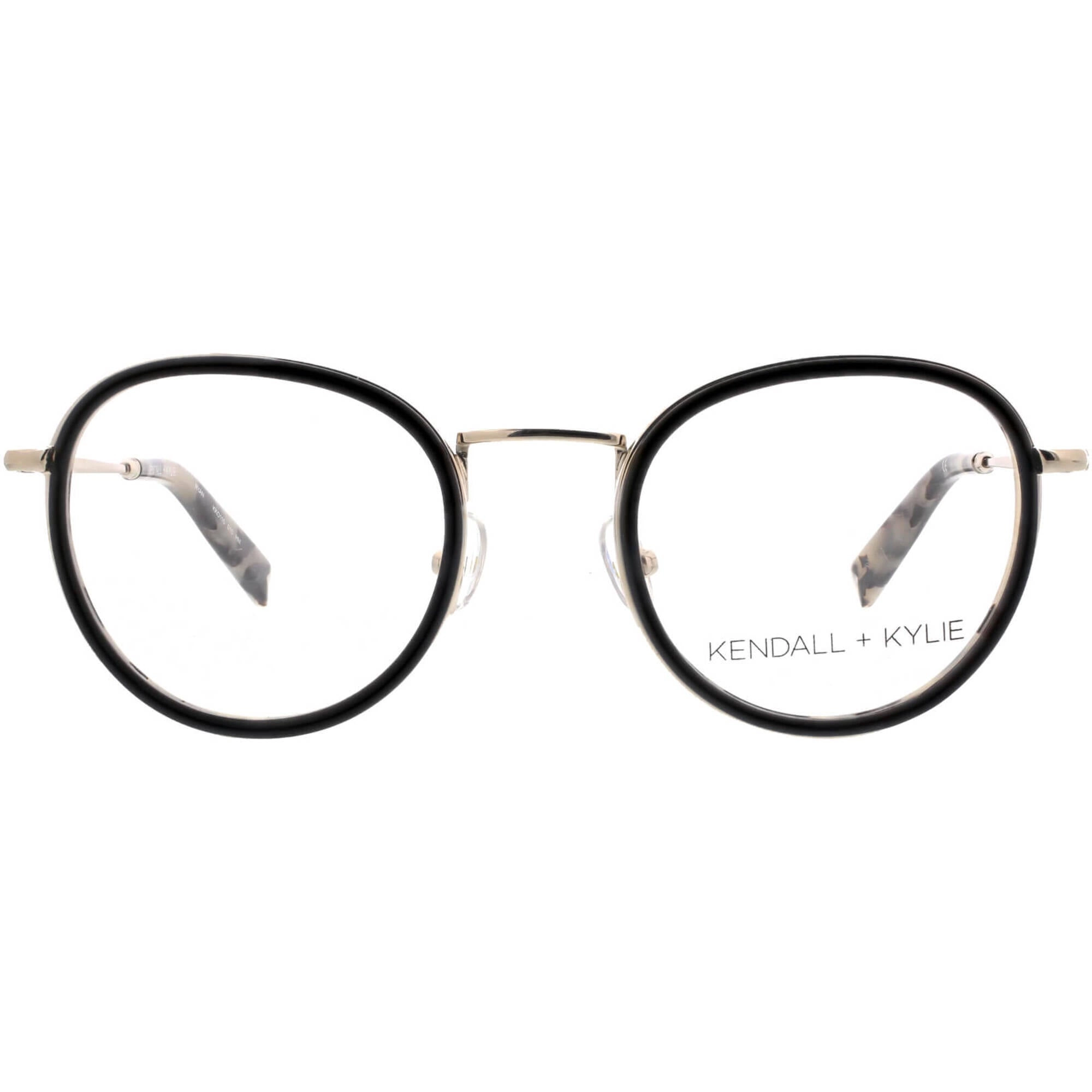 Kendall   Kylie Women's Eyeglasses - Black Round Frame Demo Lens | KKO115 RYAN 10