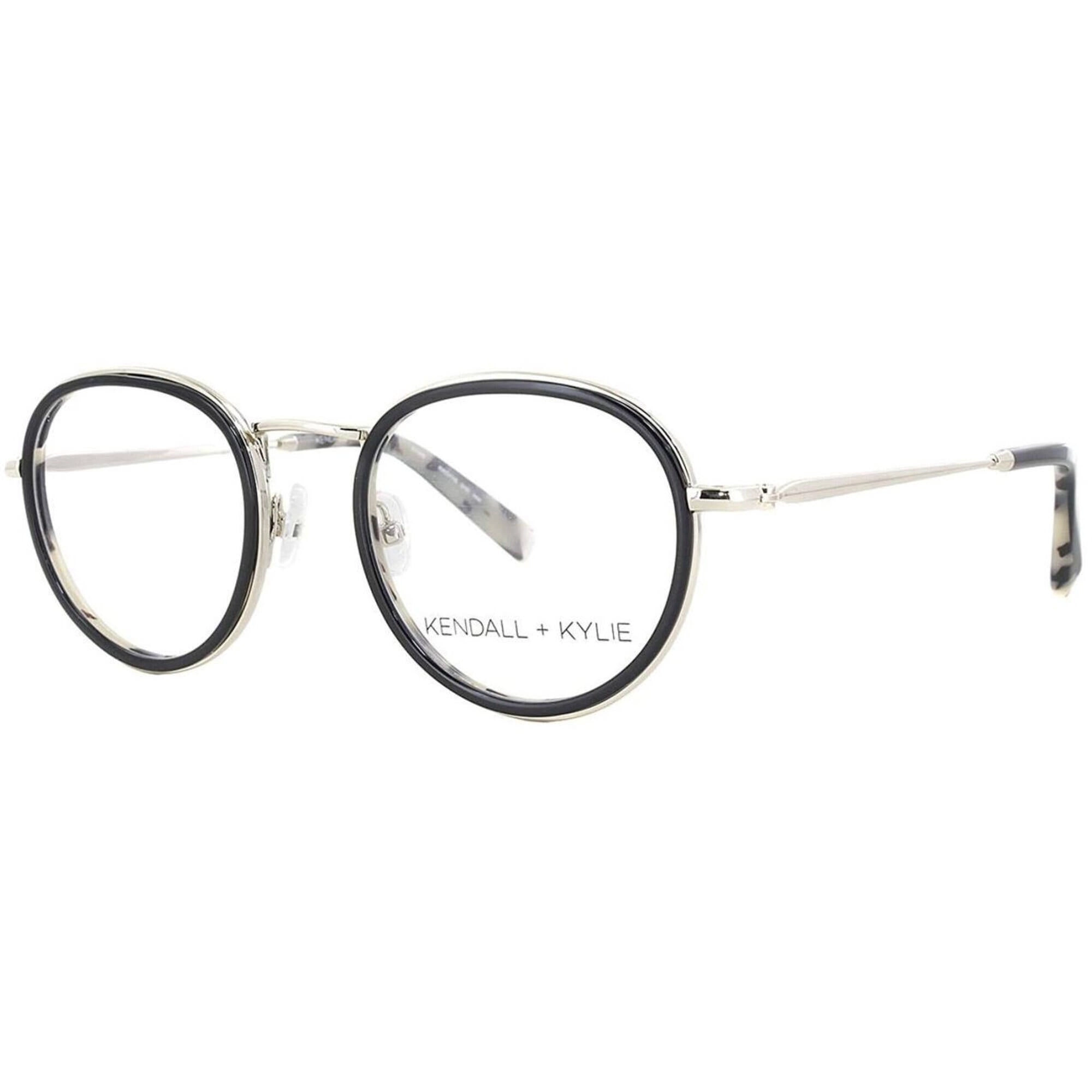 Kendall   Kylie Women's Eyeglasses - Black Round Frame Demo Lens | KKO115 RYAN 10