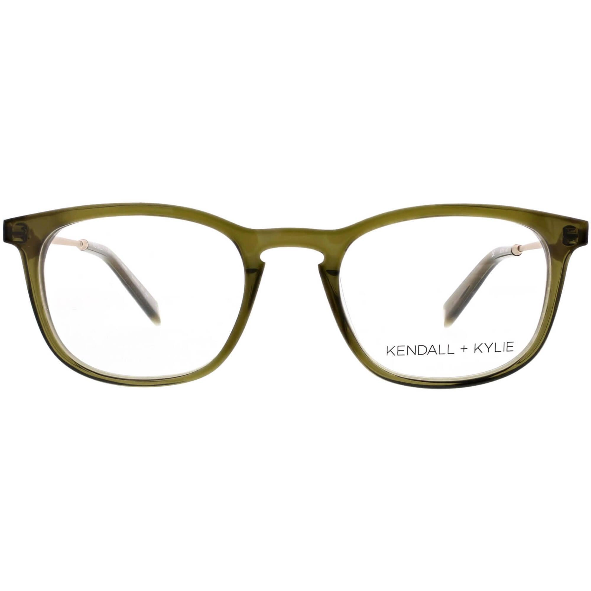 Kendall   Kylie Women's Eyeglasses - Green Square Frame Demo Lens | KKO102 HEIDI 301