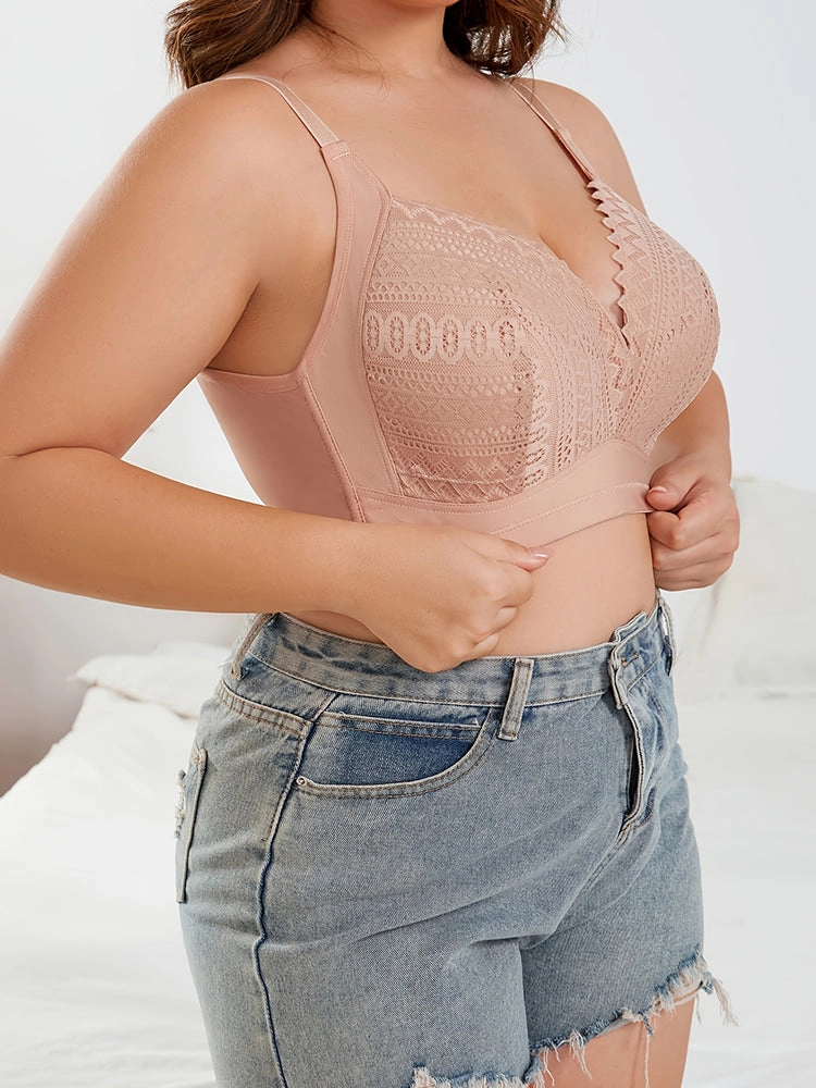Lace Seamless Underwear Minimizer Bras Wireless Bra