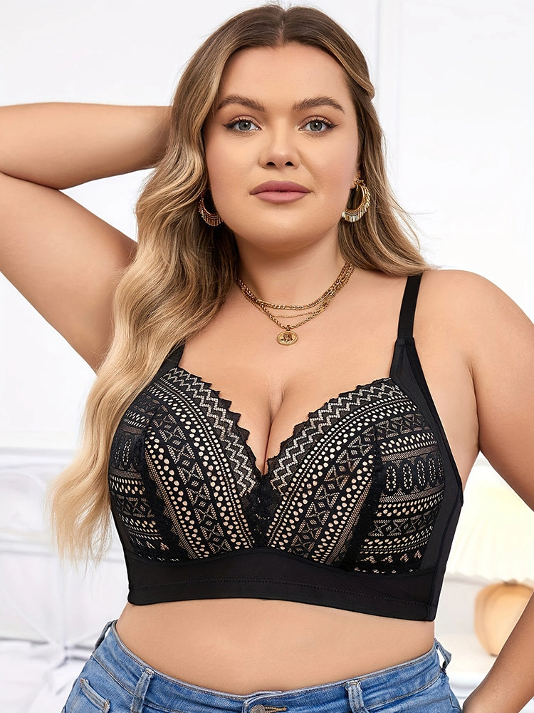 Lace Seamless Underwear Minimizer Bras Wireless Bra