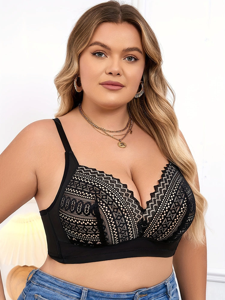 Lace Seamless Underwear Minimizer Bras Wireless Bra