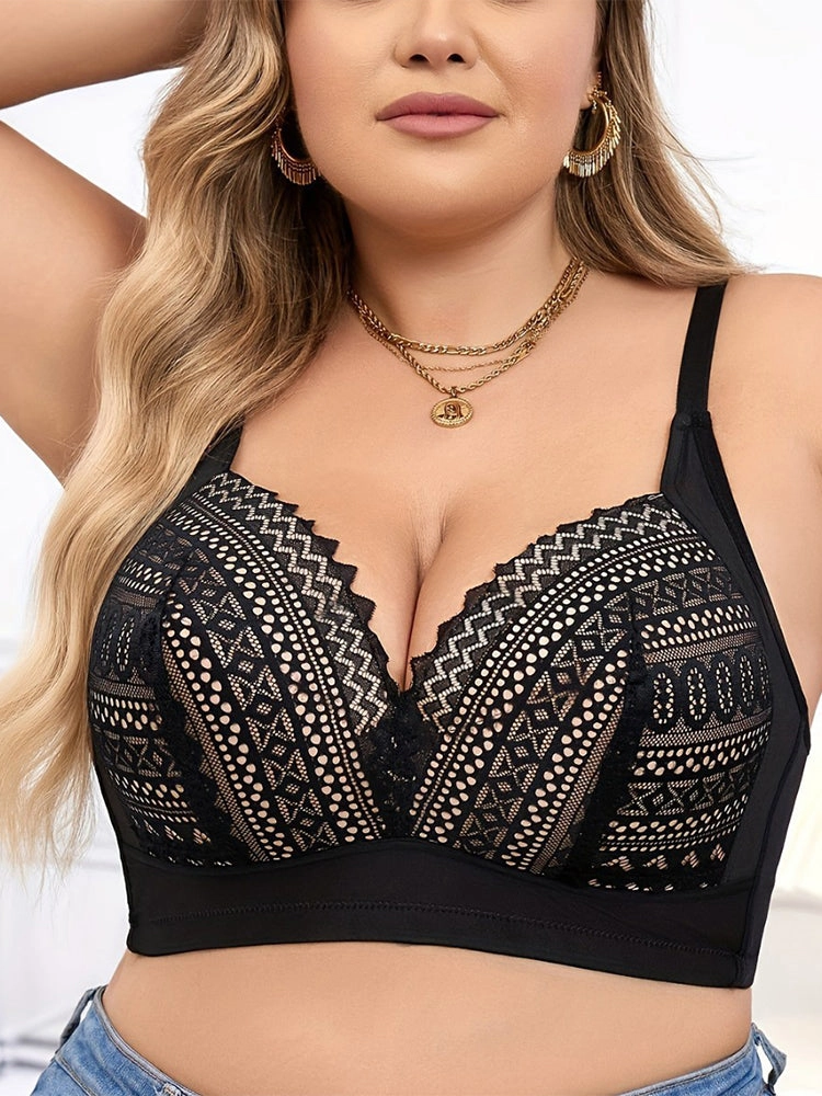 Lace Seamless Underwear Minimizer Bras Wireless Bra