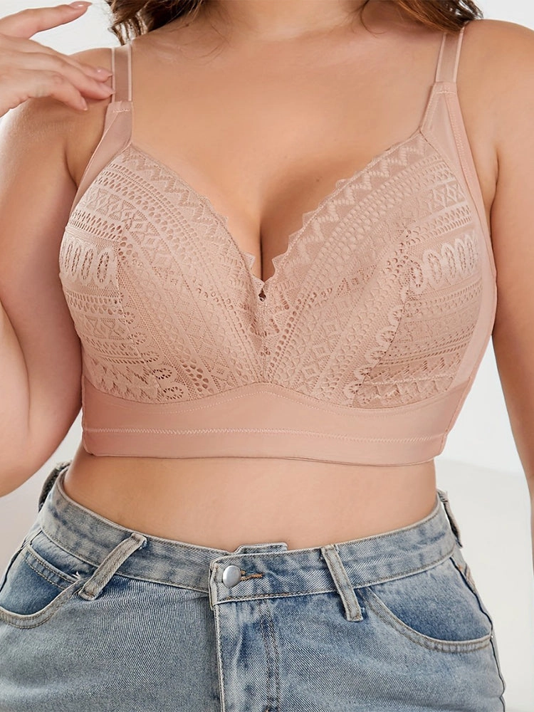 Lace Seamless Underwear Minimizer Bras Wireless Bra