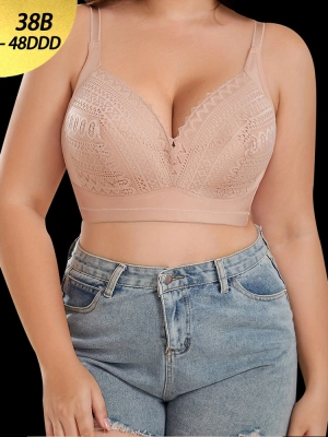 Lace Seamless Underwear Minimizer Bras Wireless Bra