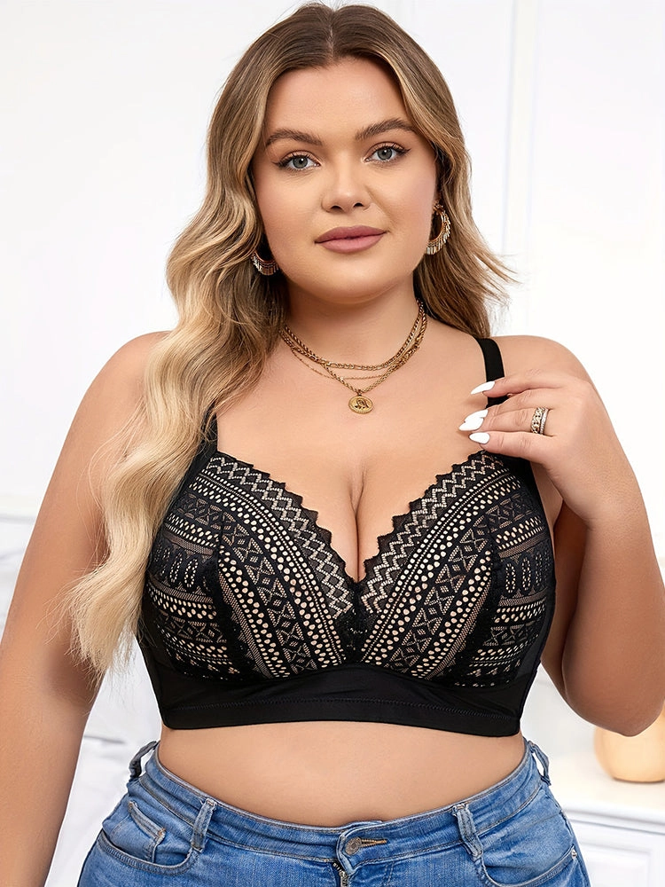 Lace Seamless Underwear Minimizer Bras Wireless Bra