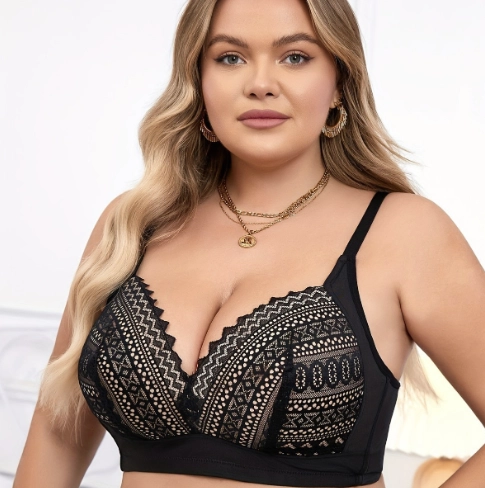 Lace Seamless Underwear Minimizer Bras Wireless Bra