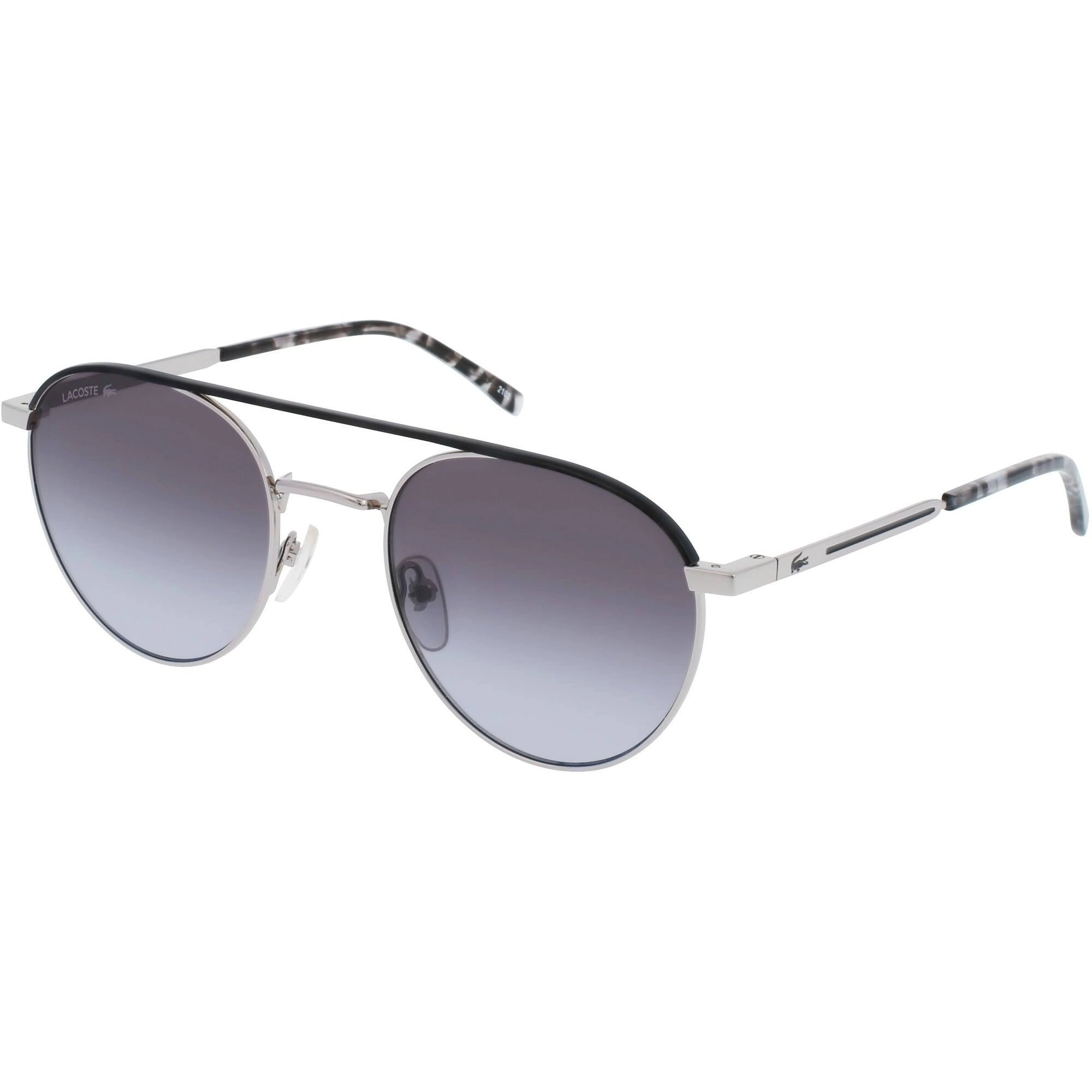 Lacoste Unisex Sunglasses - Light Grey Metal Full Rim Pilot Frame | LACOSTE L228S 038