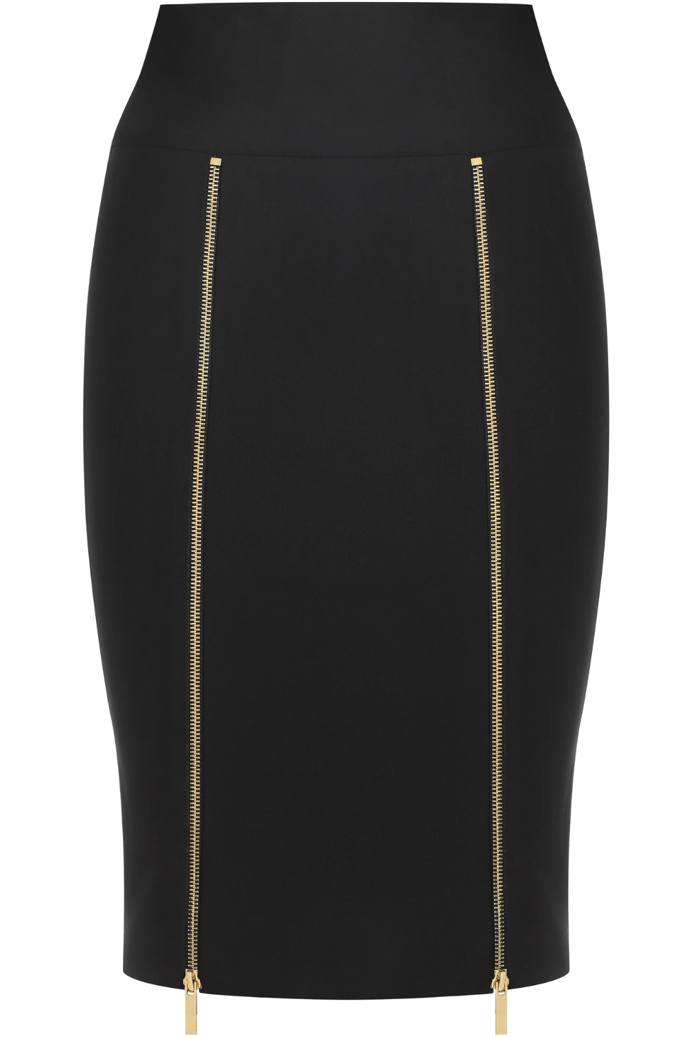 Le Vestiaire Wool Pencil Skirt with Zips
