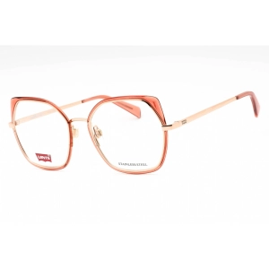 Levi's Women's Eyeglasses - Pink Metal Full Rim Cat Eye Shape Frame | LV 1051 035J 00