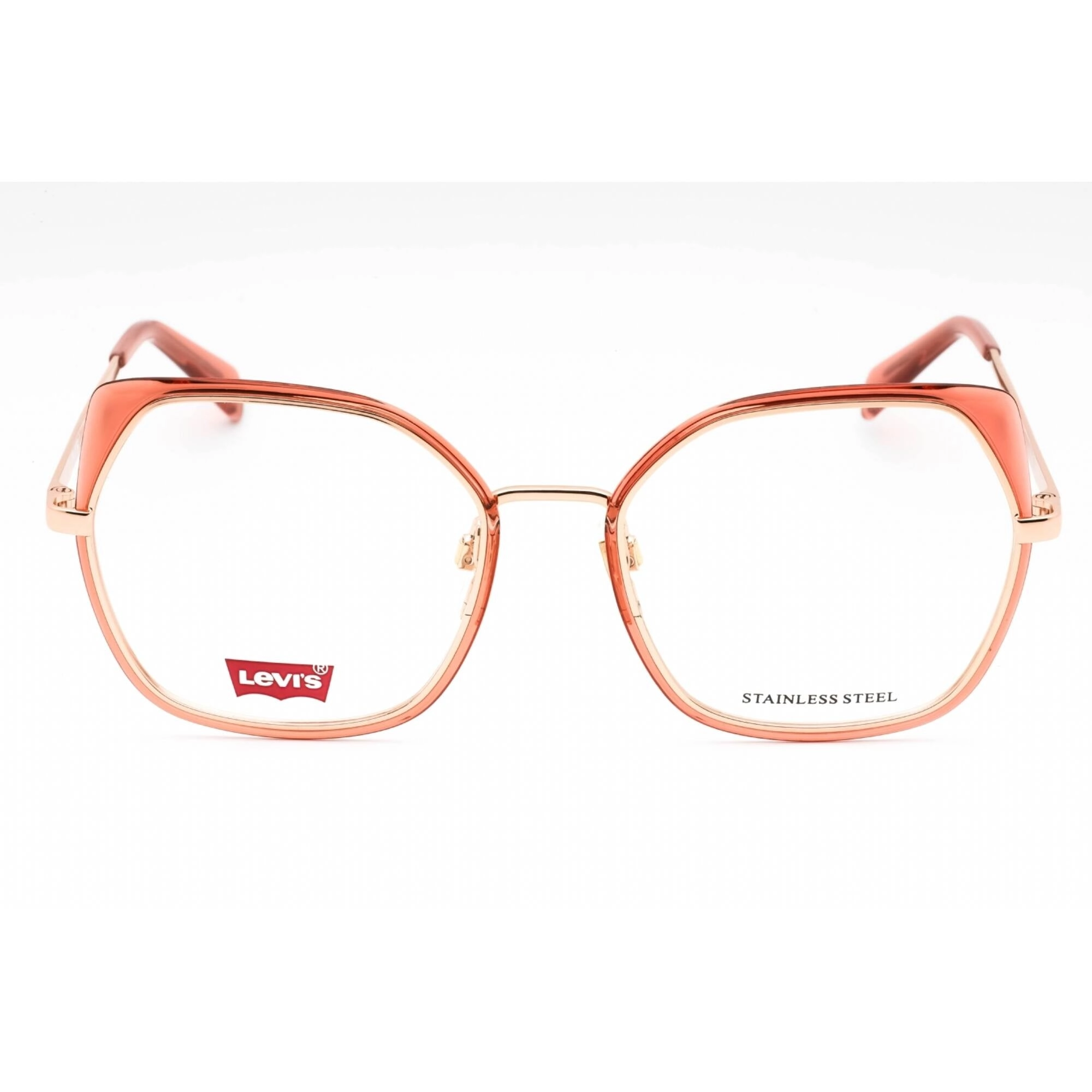 Levi's Women's Eyeglasses - Pink Metal Full Rim Cat Eye Shape Frame | LV 1051 035J 00