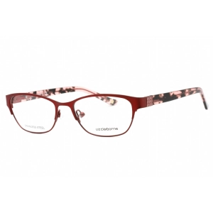 Liz Claiborne Women's Eyeglasses - Matte Burgundy Metal Oval Frame | L 439 07BL 00