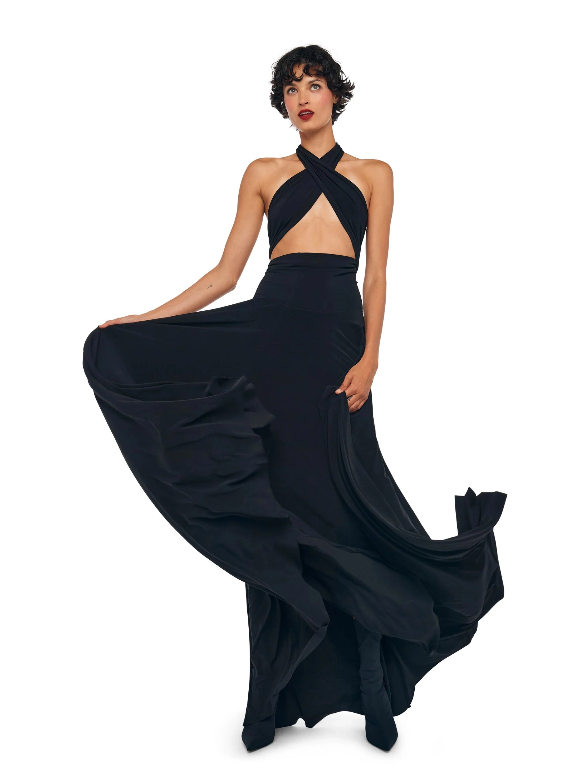 Long Multi Styling Black Dress