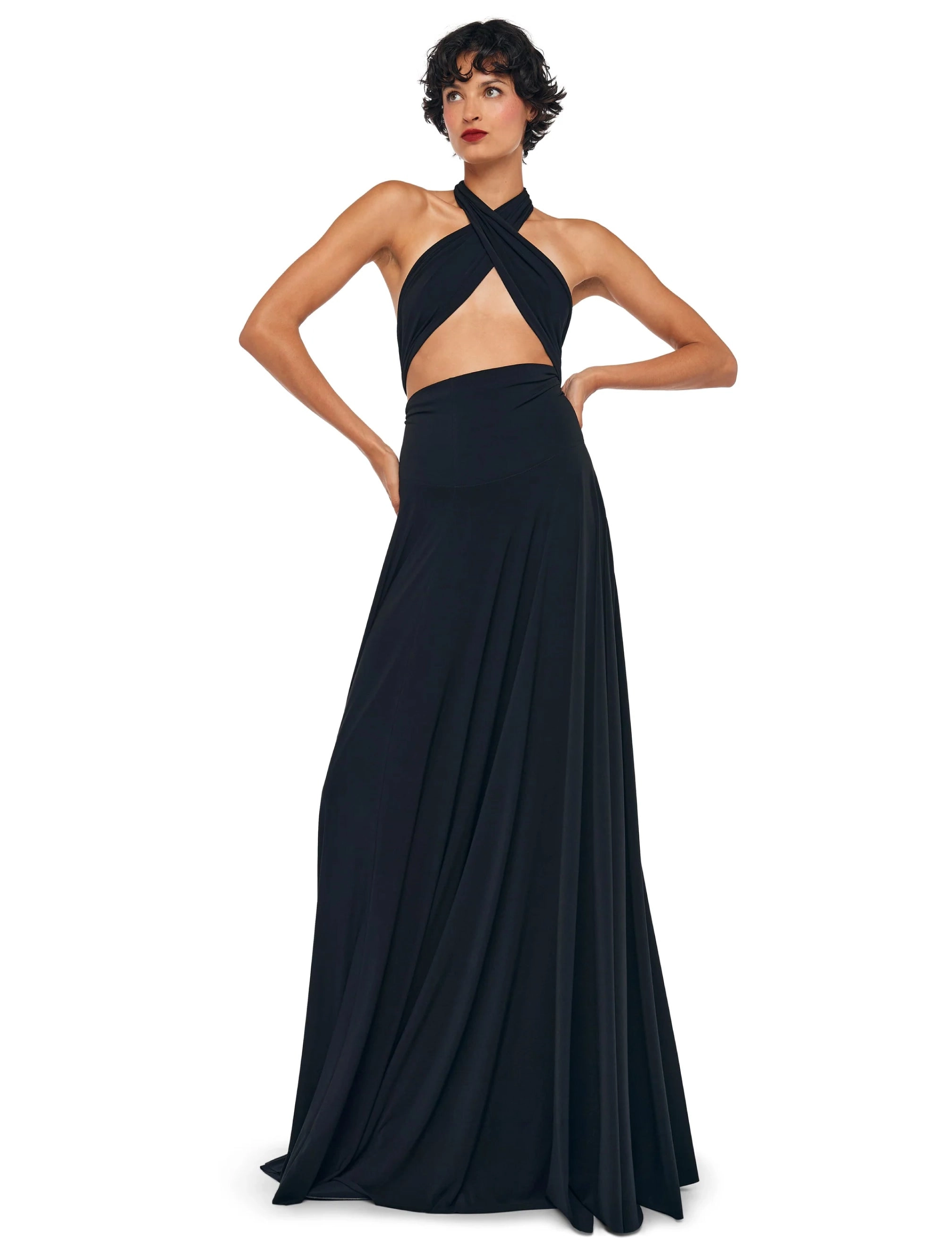Long Multi Styling Black Dress