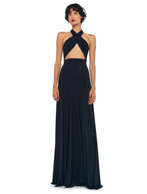 Long Multi Styling Black Dress