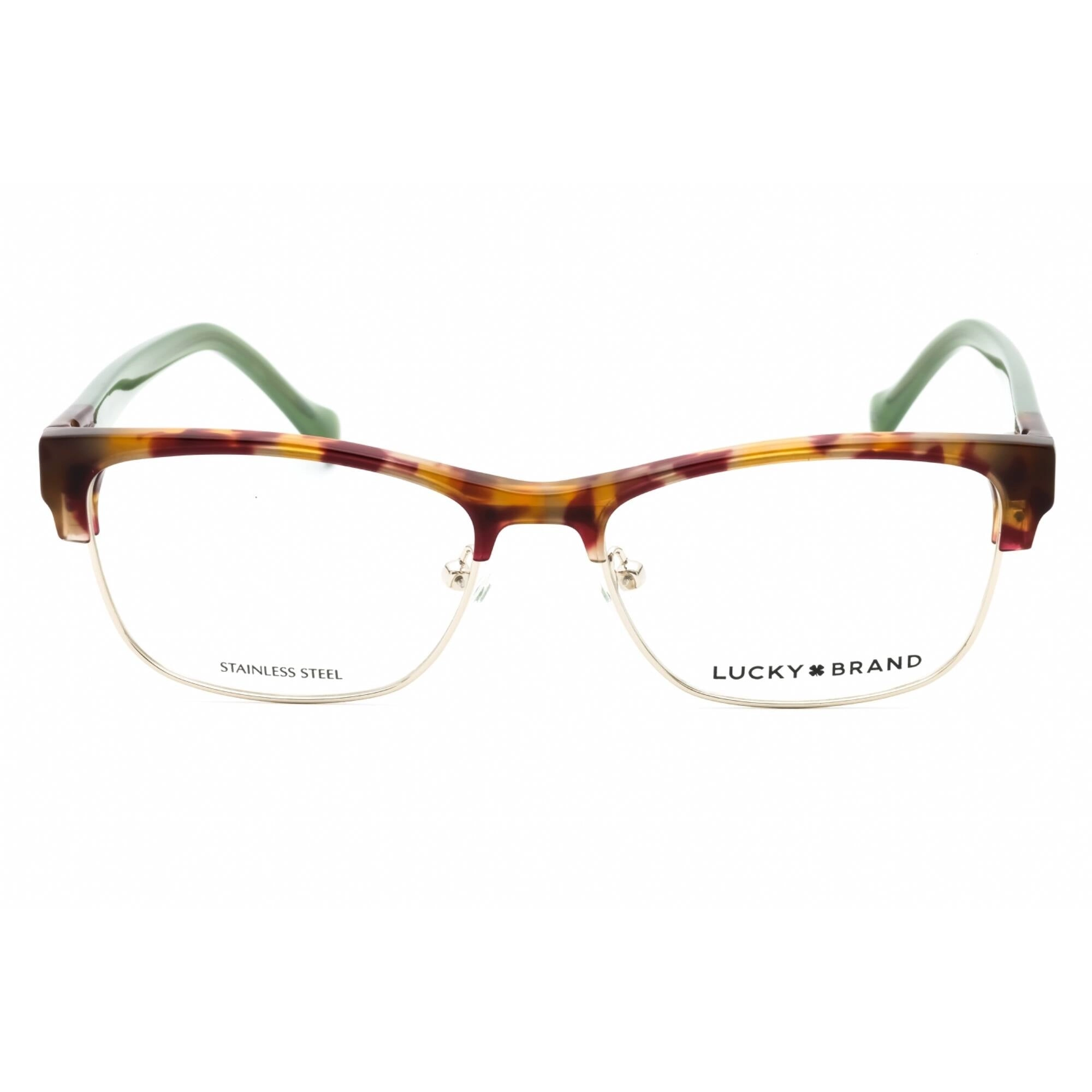 Lucky Brand Women's Eyeglasses - Tortoise/Green Cat Eye Full Rim Frame | D228 0TOG