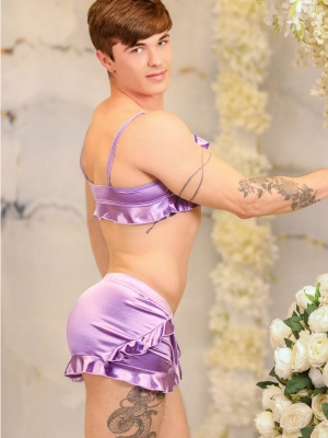 Luxe Satin Ruffle Short