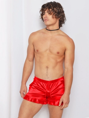 Luxe Satin Ruffle Short