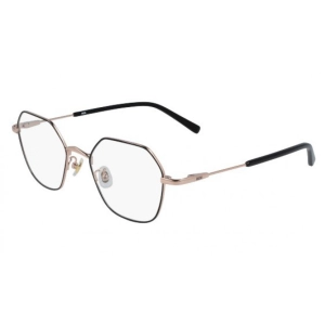MCM Men's Eyeglasses - Shiny Rose Gold/Black Metal Geometric Frame | MCM 2141A 781