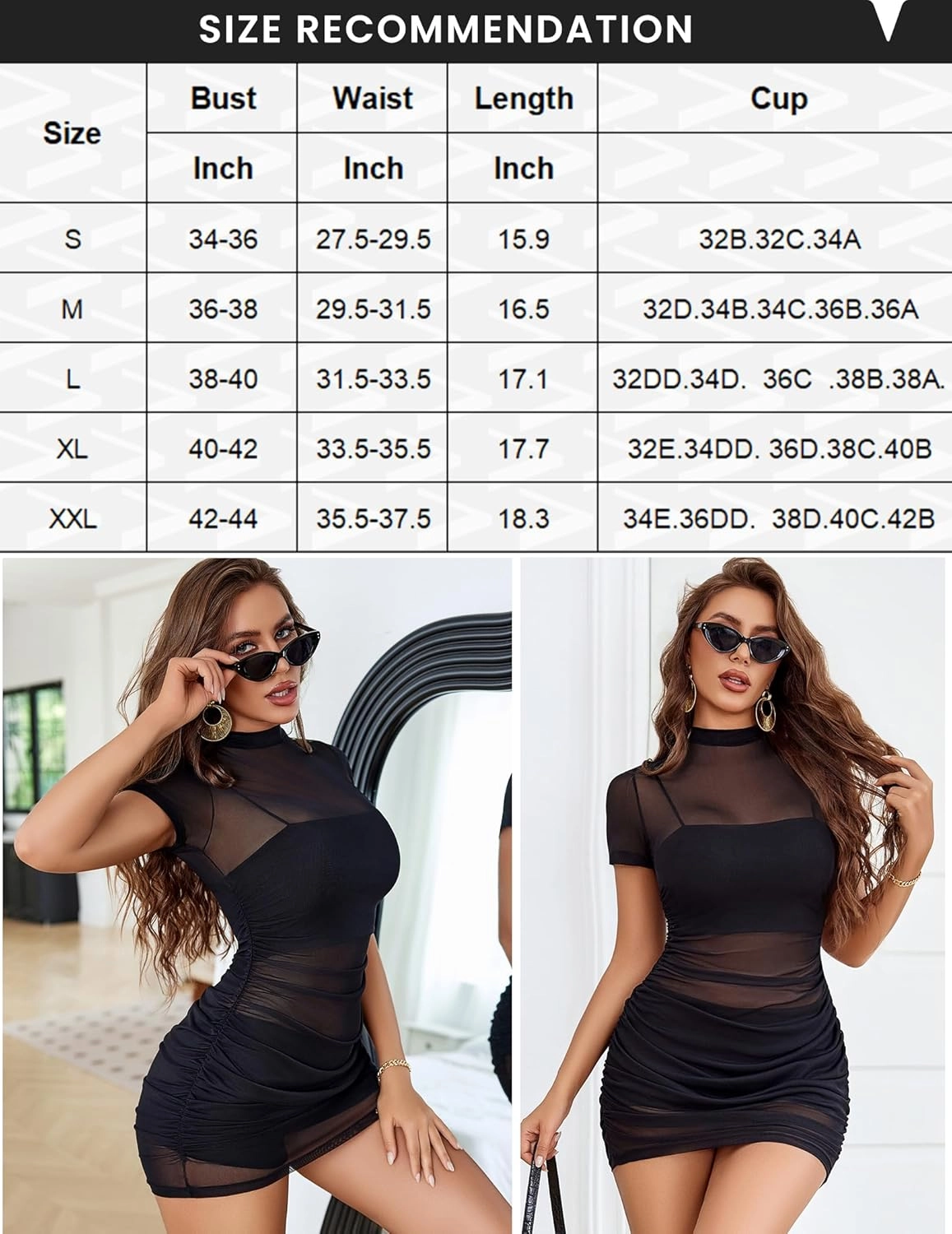 Mesh Dress Bodycon Mini Dress