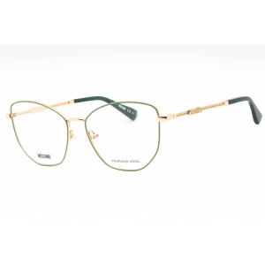 Moschino Women's Eyeglasses - Gold Green Metal Butterfly Full Rim | MOS611 0PEF 00