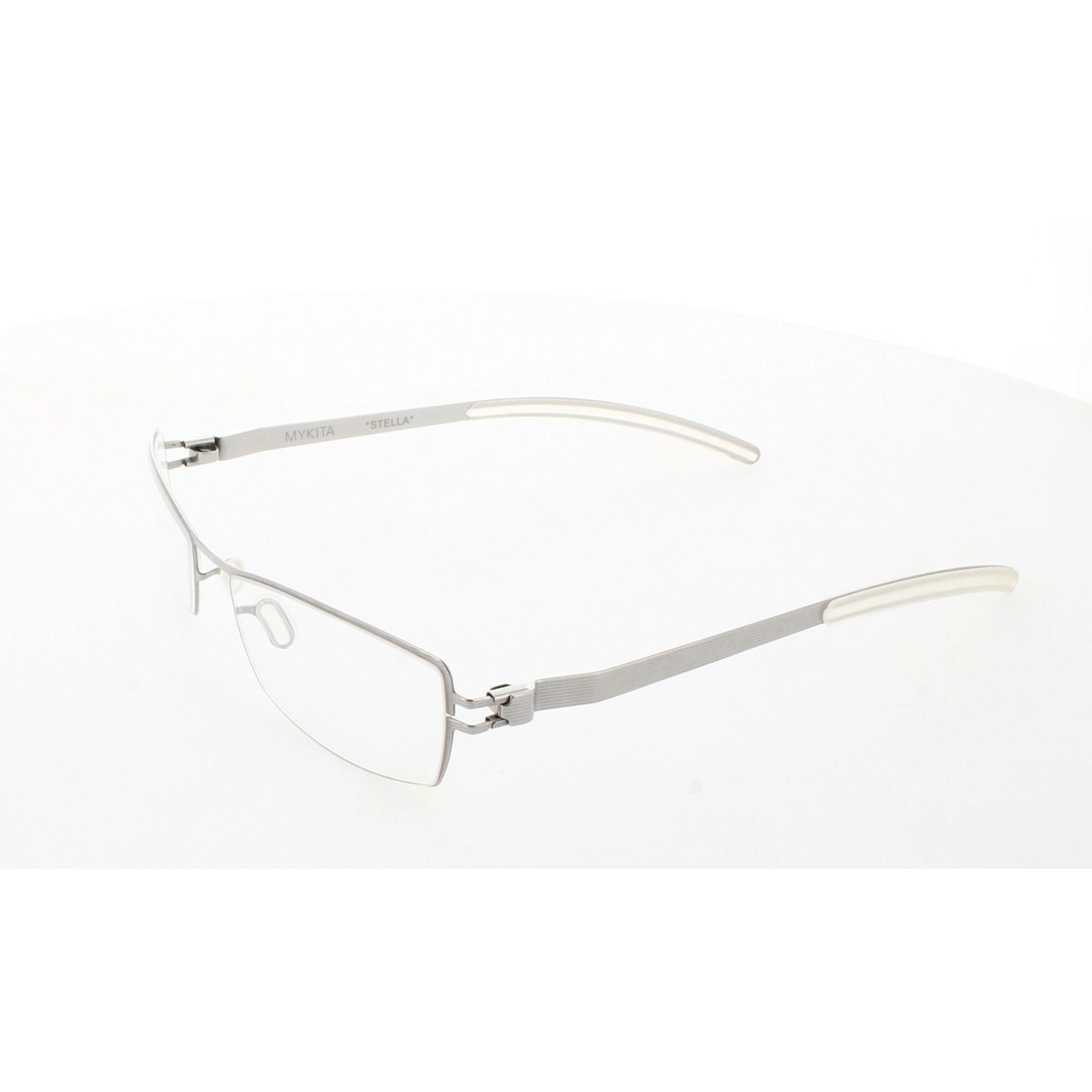 Mykita Unisex Eyeglasses - Silver Metal Rectangular Frame | NO1-STELLA-SILVER-DEMO