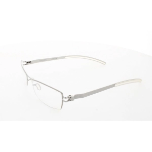 Mykita Unisex Eyeglasses - Silver Metal Rectangular Frame | NO1-STELLA-SILVER-DEMO