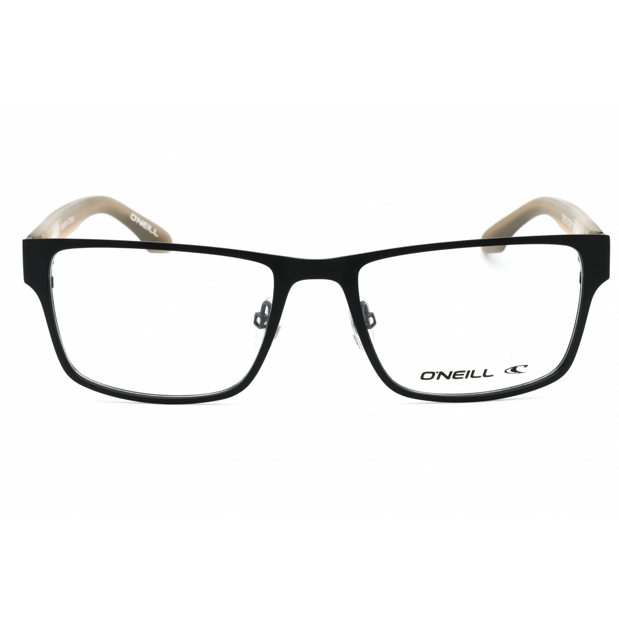 ONeill Men's Eyeglasses - Black/Bone Metal Rectangular Full Rim Frame | ONO-FOSTER 004