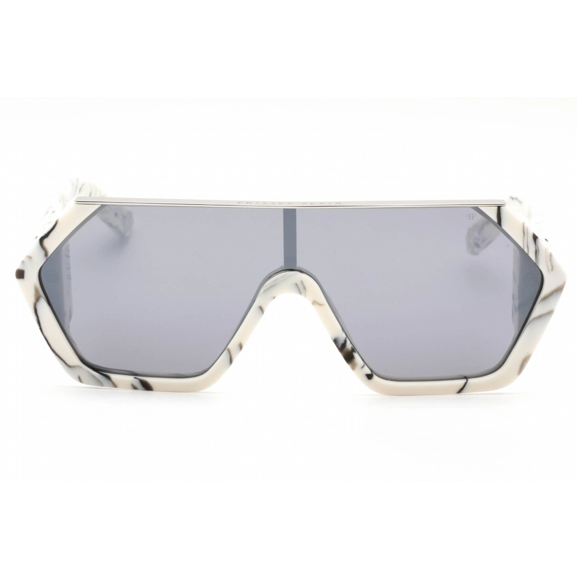 Philipp Plein Men's Sunglasses - Plastic Frame Smoke/Mirror Silver Lens | SPP047 9YLX