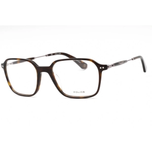 Police Men's Eyeglasses - Dark Tortoise Plastic Rectangular Full Rim | VPLE98 0722