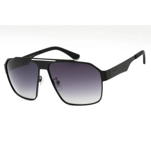 Police Men's Sunglasses - Shiny Black Metal Pilot Shape Full Rim Frame | SPLL08 530P