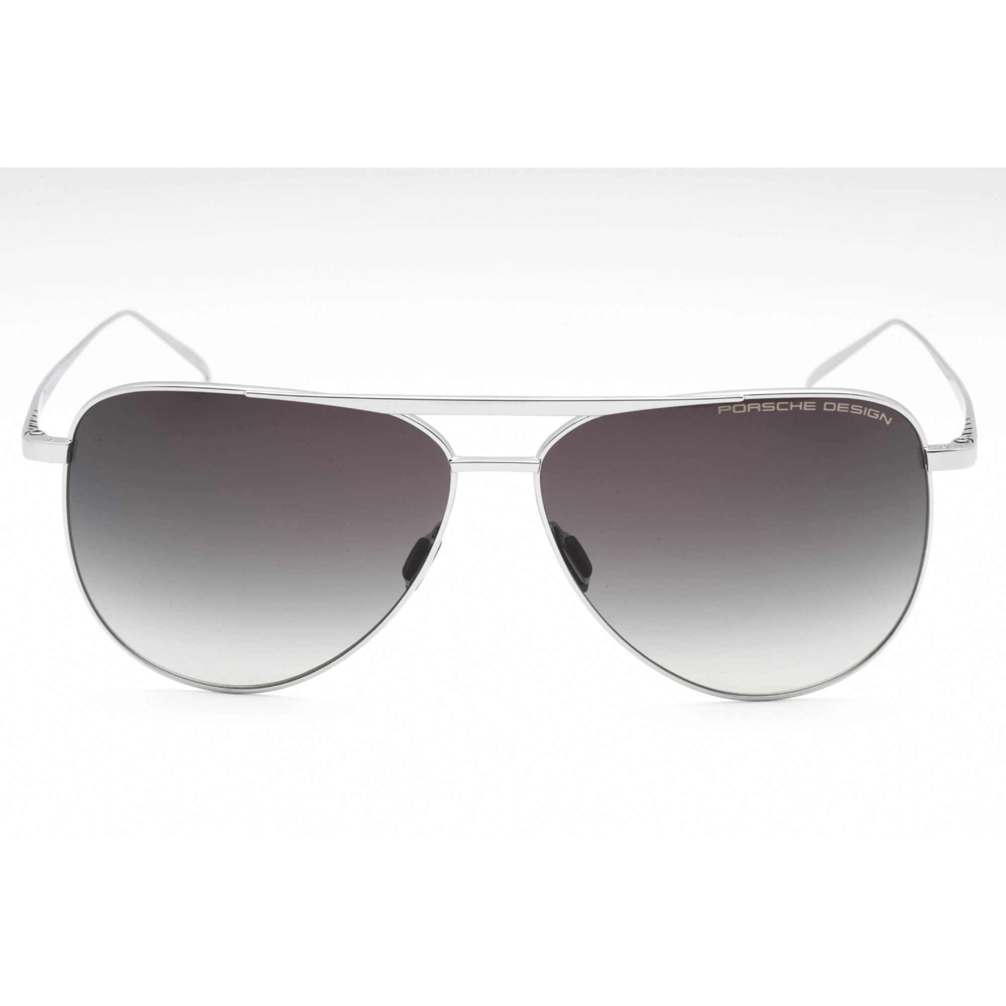 Porsche Men's Sunglasses - Palladium Metal Aviator Frame Smoke Gradient Lens | P8929 C