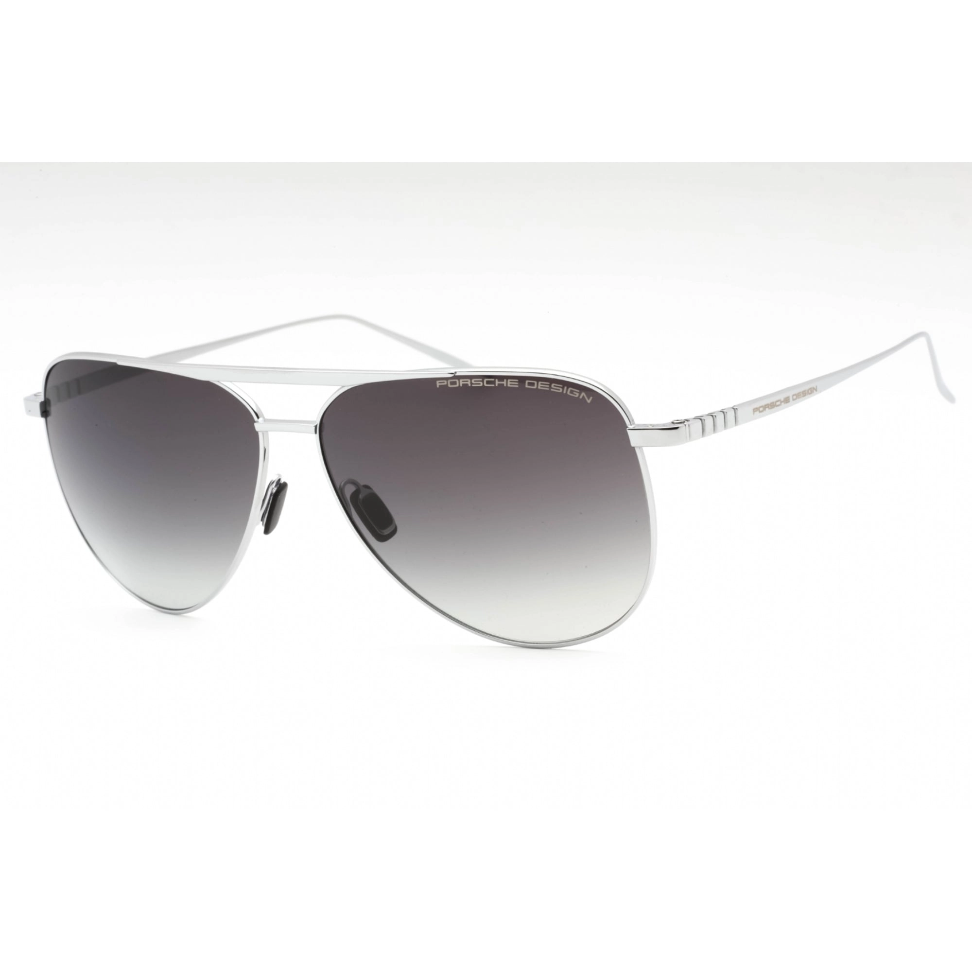 Porsche Men's Sunglasses - Palladium Metal Aviator Frame Smoke Gradient Lens | P8929 C