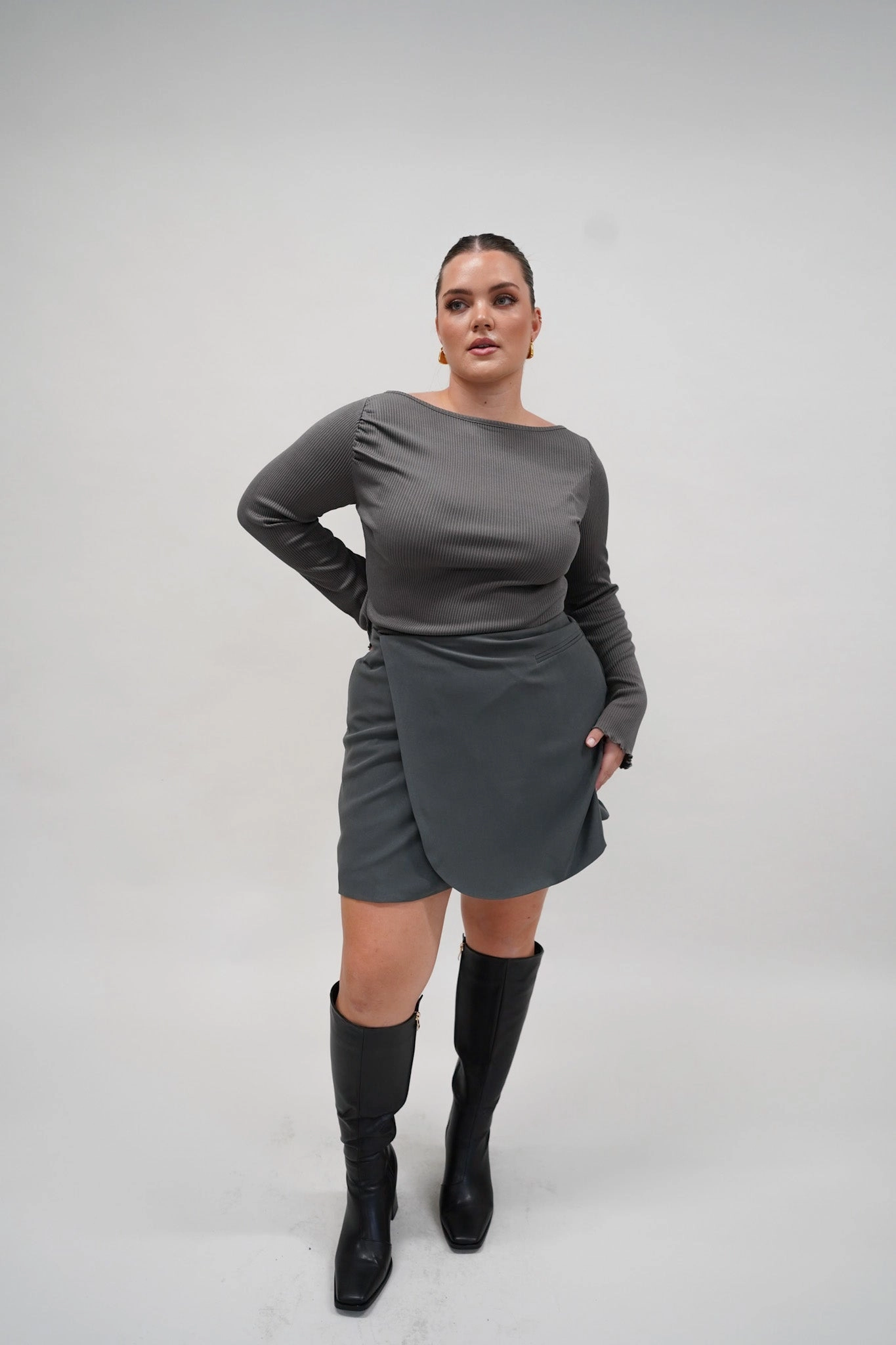 PORTER SKIRT GREY