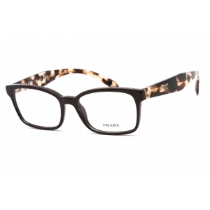 Prada Unisex Eyeglasses - Brown Plastic Rectangular Shape Frame | 0PR 18TV DHO1O1