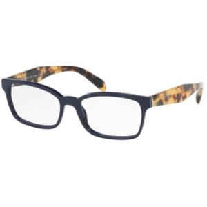Prada Unisex Eyeglasses - Clear Lens Blue Plastic Rectangular Frame | 0PR 18TV VIB1O1