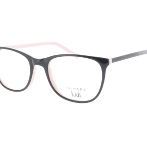 Primary Kid's Eyeglasses - Demo Lens Cat Eye Full Rim 49mm Frame | Pk137 Black/Pink
